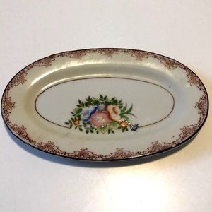 Vintage occupied Japan miniature tea set floral platter